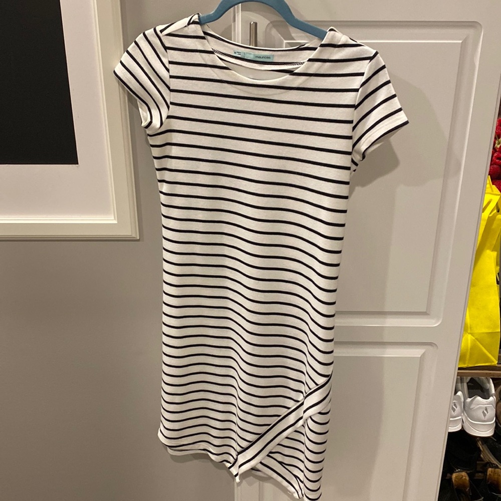 XS Maurice’s Black and White Striped Dress